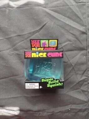 Blue NeeDoh Nice Cube Squish Toy Nee Doh Squishy Sensory Toy for Kids and Adults